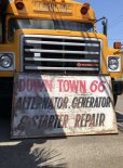 画像1: 【店舗引き取り限定】 Original U.S.A Downtown 66 Double Sided Hand Painted Store Sign Huge! (M686) (1)