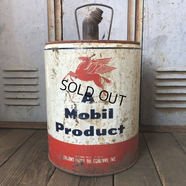 画像1: Vintage Mobil 5GL Motor Gas/Oil Can (M684) 