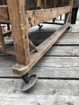 画像13: Antique Wooden Rolling Bakers Rack (M688)