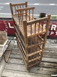 画像3: Antique Wooden Rolling Bakers Rack (M688)