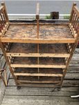 画像5: Antique Wooden Rolling Bakers Rack (M688)