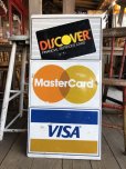 画像9: Vintage DISCOVER Master Card VISA Double Sided Metal Sign (M691)