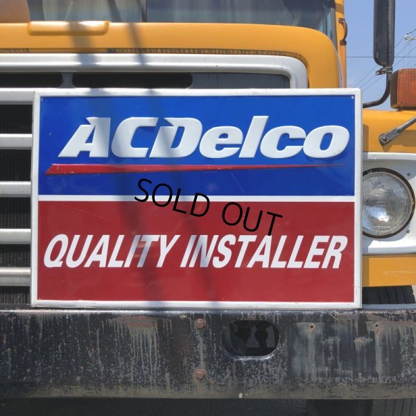 画像1: Vintage AC DELCO QUALITY INSTALLER Embossed Sign (M690)