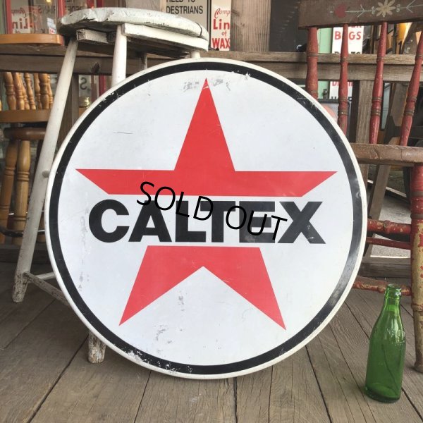 画像1: Vintage CALTEX Round Sign (M698)