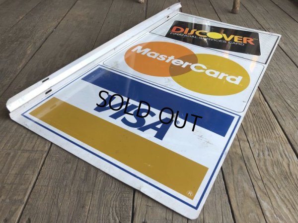 画像2: Vintage DISCOVER Master Card VISA Double Sided Metal Sign (M691)