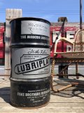 Vintage Fiske Brothers Refining Co. LUBRIPLATE 16 Gal Drum Barrel Oil Can B (M699)