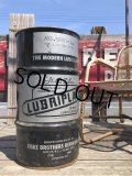 Vintage Fiske Brothers Refining Co. LUBRIPLATE 16 Gal Drum Barrel Oil Can B (M699)