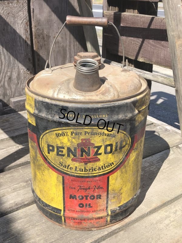 画像2: Vintage Motor Gas Oil 5 Gallon Can PENZOIL (M700) 