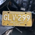 70s Vintage American License Number Plate / MICHIGAN 299 (M732)