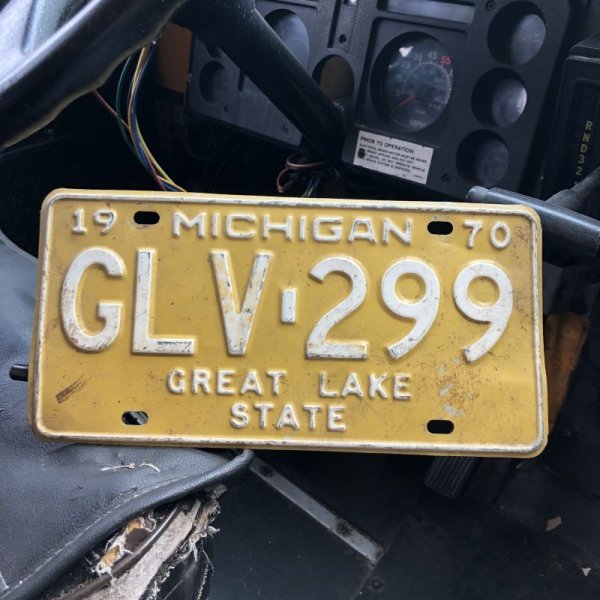 画像1: 70s Vintage American License Number Plate / MICHIGAN 299 (M732)