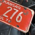 画像2: 70s Vintage American License Number Plate / KANSAS 276 (M723) (2)