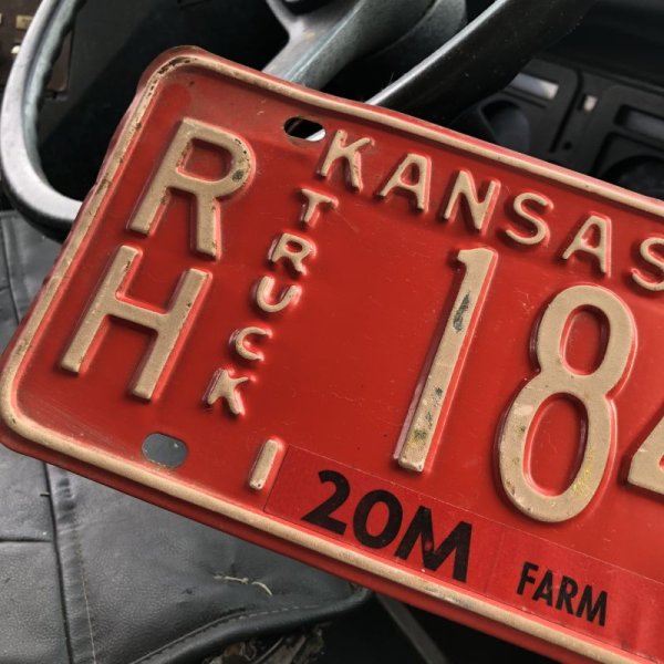 画像2: 70s Vintage American License Number Plate / KANSAS 1841 (M706)