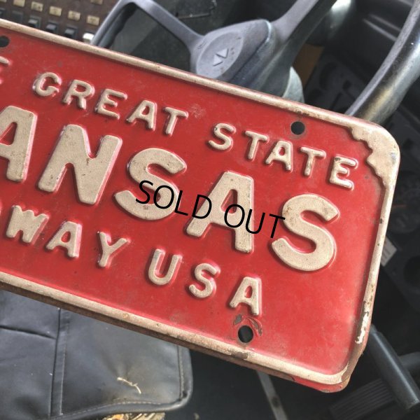 画像2: 60s 70s Vintage American License Number Plate / KANSAS (M720)