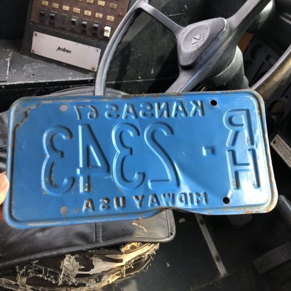 画像3: 60s Vintage American License Number Plate / KANSAS 2343 (M721)