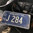 画像1: 70s Vintage American License Number Plate / KANSAS 284 (M730) (1)