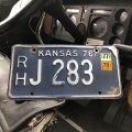 70s Vintage American License Number Plate / KANSAS 283 (M736)