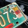 画像2: 70s Vintage American License Number Plate / KANSAS 2073 (M725) (2)