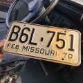 70s Vintage American License Number Plate / MISSOURI 751 (M710)