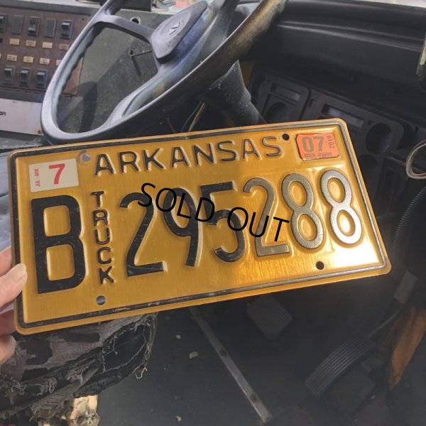 画像1: 00s Vintage American License Number Plate / ARKANSAS 295288 (M709)