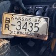 画像1: 50s Vintage American License Number Plate / KANSAS 3435 (M714) (1)