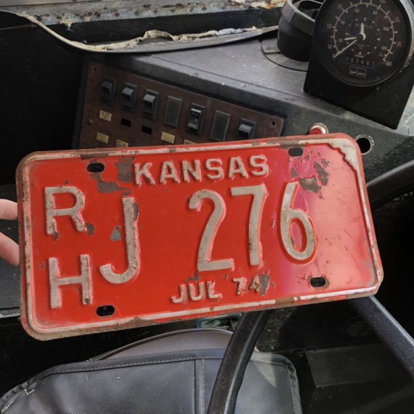 画像1: 70s Vintage American License Number Plate / KANSAS 276 (M723)