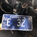 70s Vintage American License Number Plate / KANSAS 32 (M727)