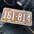 90s Vintage American License Number Plate / MISSOURI 814 (M731)
