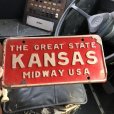 画像1: 60s 70s Vintage American License Number Plate / KANSAS (M720) (1)