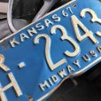 画像2: 60s Vintage American License Number Plate / KANSAS 2343 (M721) (2)