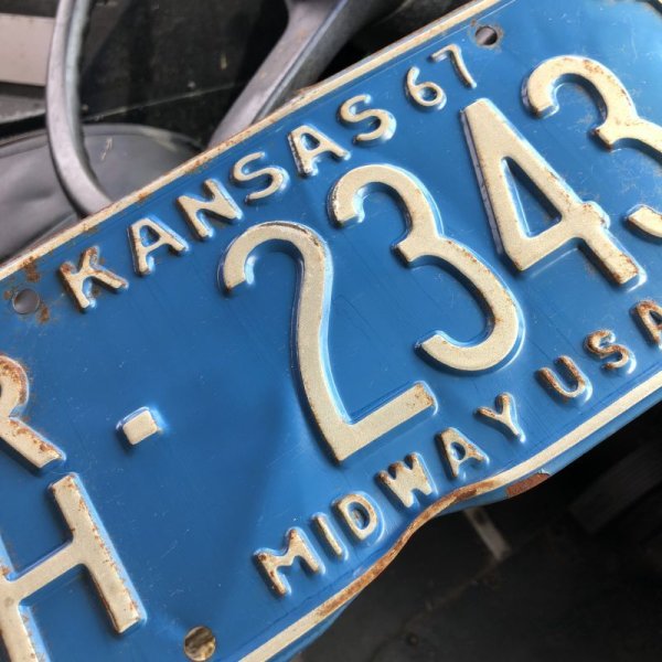 画像2: 60s Vintage American License Number Plate / KANSAS 2343 (M721)