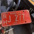 70s Vintage American License Number Plate / KANSAS 277 (M722)
