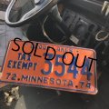 70s Vintage American License Number Plate / MINNESOTA 3544 (M708)