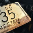 画像2: 50s Vintage American License Number Plate / KANSAS 3435 (M714) (2)