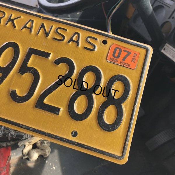 画像2: 00s Vintage American License Number Plate / ARKANSAS 295288 (M709)