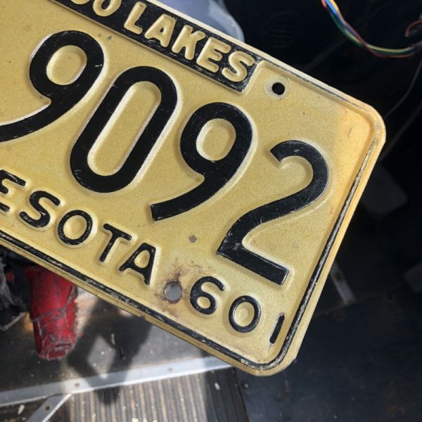 画像2: 60s Vintage American License Number Plate / MINNESOTA 9092 (M707)