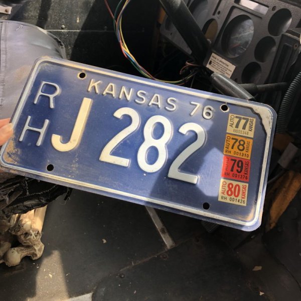 画像1: 70s Vintage American License Number Plate / KANSAS 282 (M713)