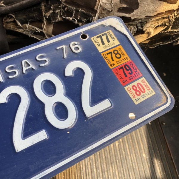 画像2: 70s Vintage American License Number Plate / KANSAS 282 (M713)