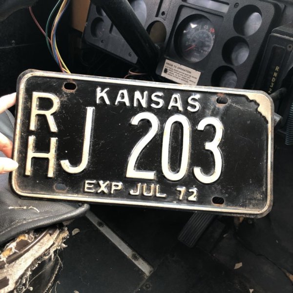 画像1: 70s Vintage American License Number Plate / KANSAS 203 (M729)