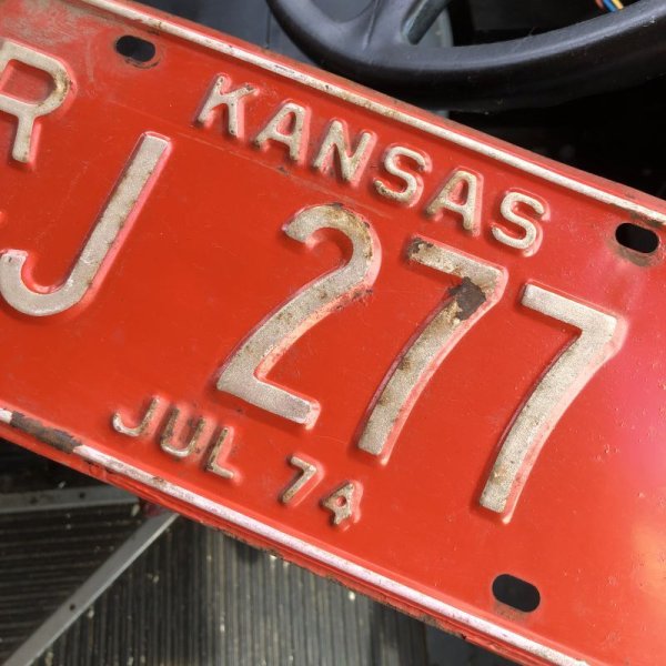 画像2: 70s Vintage American License Number Plate / KANSAS 277 (M722)