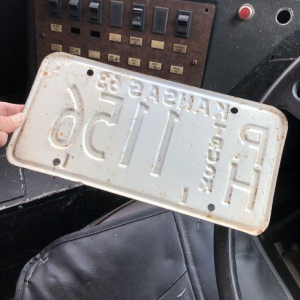 画像2: 60s Vintage American License Number Plate / KANSAS 1156 (M728)