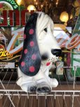 画像2: 70s Vintage NY Vinyl Plastic Sad Eye Dog Bank Basset hound White x Dot (M843) (2)