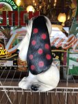 画像4: 70s Vintage NY Vinyl Plastic Sad Eye Dog Bank Basset hound White x Dot (M843)