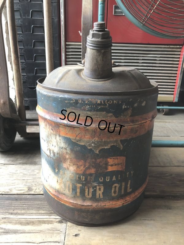 画像1: Vintage Motor Gas Oil 5 Gallon Can ALL STATE (M852) 