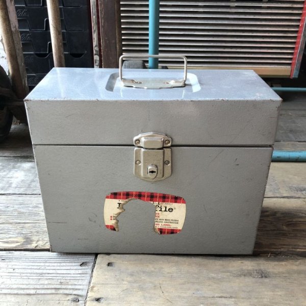 画像1: Vintage Metal File Box (M857)