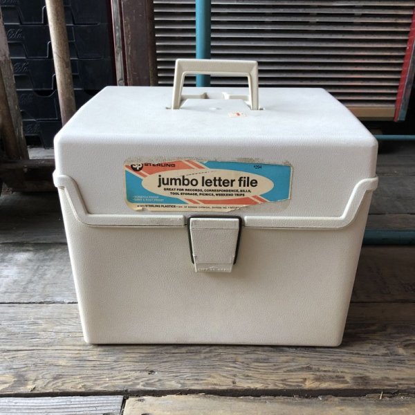 画像1: 70s Vintage Plastic File Box (M858)