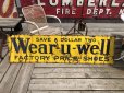 画像7: 【店舗引き取り限定】 30s Era WEAR-U-WELL Shoes Porcelain Store Display Original Sign Hard to Find!! (M866)