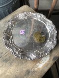 Vintage Silver Plate Serving Tray Dish Dinner Ware (M803)