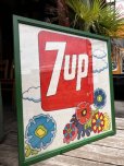 画像2: Vintage 7UP Soda Peter Max Floral Cardboard Store Sign RARE!!! (M806) (2)