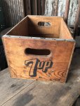 画像5: 70s Vintage Advertising 7up Wooden Crate Wood Box (M810)