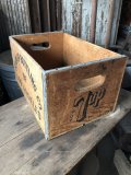 70s Vintage Advertising 7up Wooden Crate Wood Box (M811)